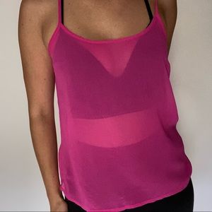 GRG Hot Pink Sheer Tank